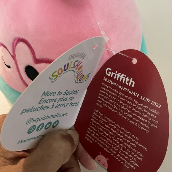 Original Squishmallows Griffith The Caterpillar 8" Plush First To Market w/ Tag - Picture 4 of 5